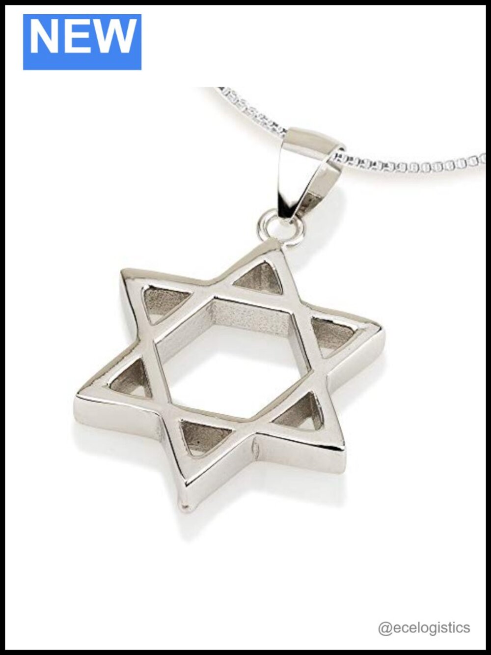 Star of David 925 Sterling Silver Pendant Necklace